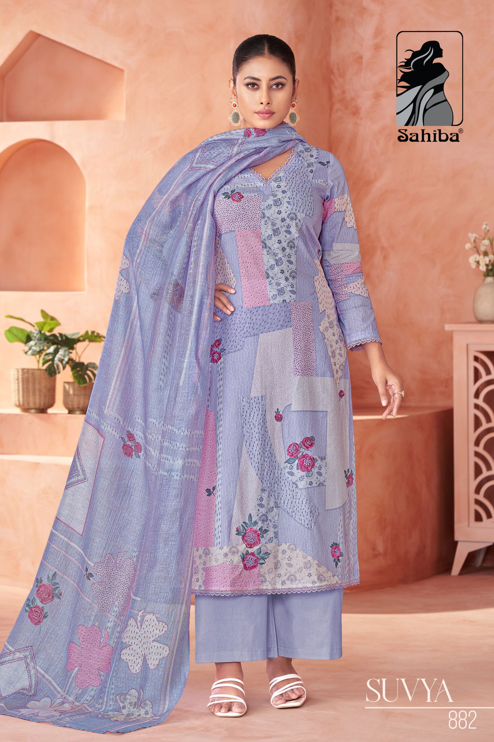 Suvya By Sahiba Lawn Cotton Digital Printed Dress Material Exporters In India